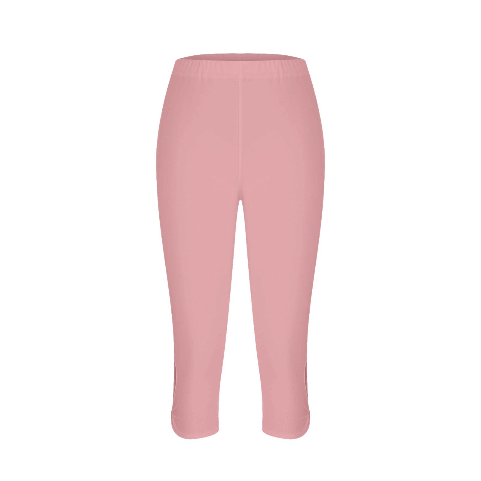 thumbnail image 5 of Leggings capri de compresión de cintura alta para mujer - Pantalones de yoga elásticos con bolsillos, mezcla de poliéster y spandex - Tallas M-XXXXL para hacer ejercicio/verano, 5 of 5